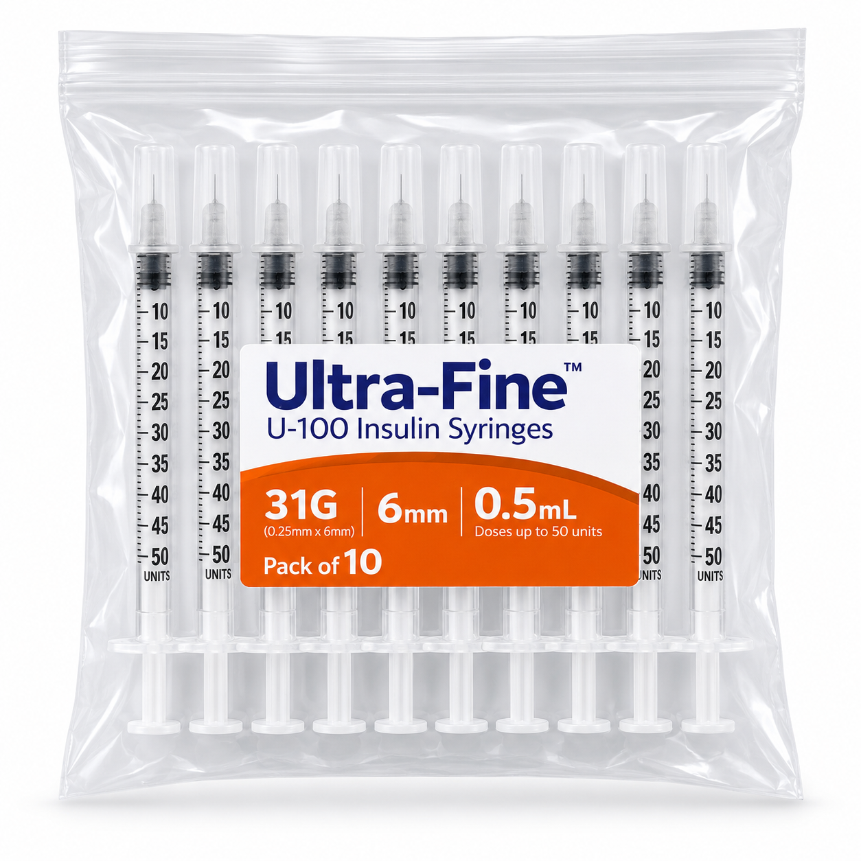 微信图片_20260916031724_263_15 Ultra-Fine U-100 Insulin Syringes 0.5mL 31G 6mm – Pack of 10 - Image 1